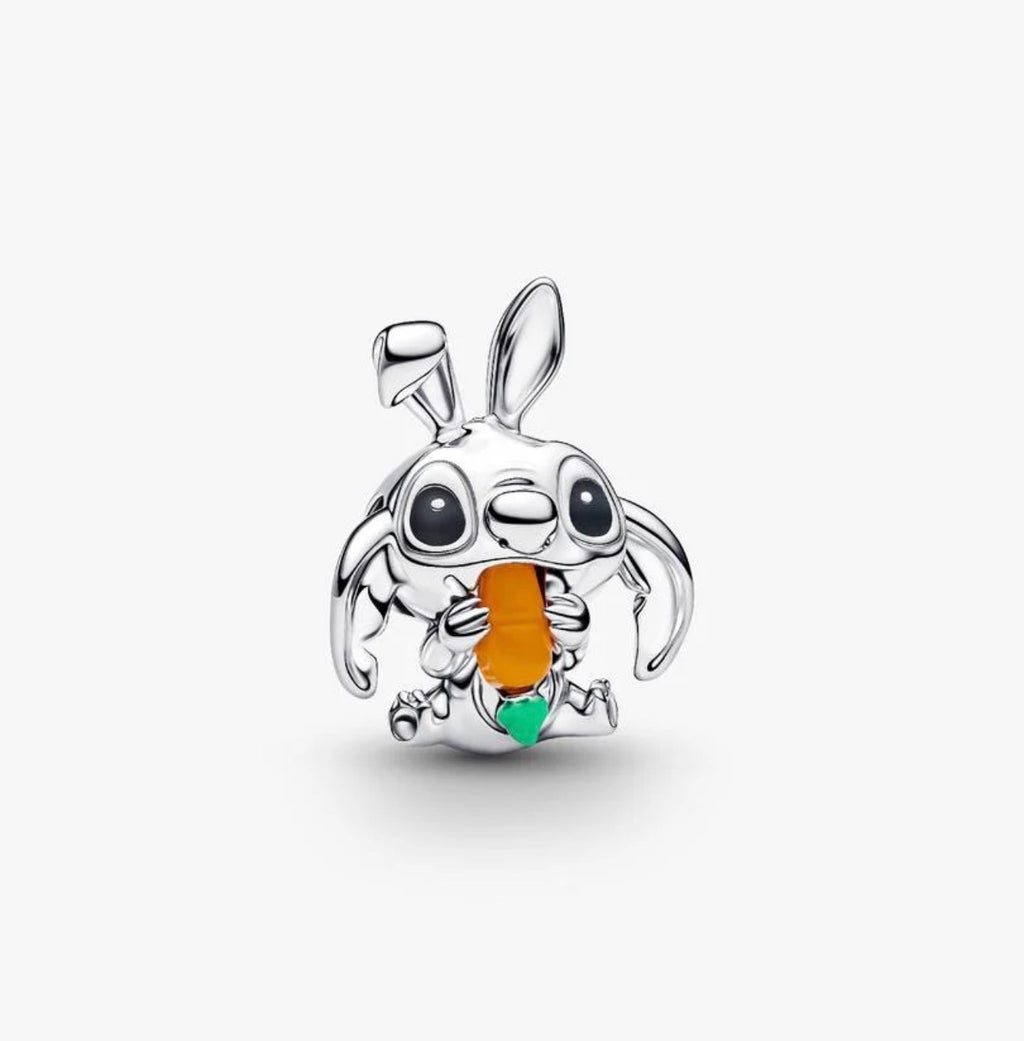 Disney Stitch Easter Bunny Charm By Pandora 794498C01 W Dust Bag