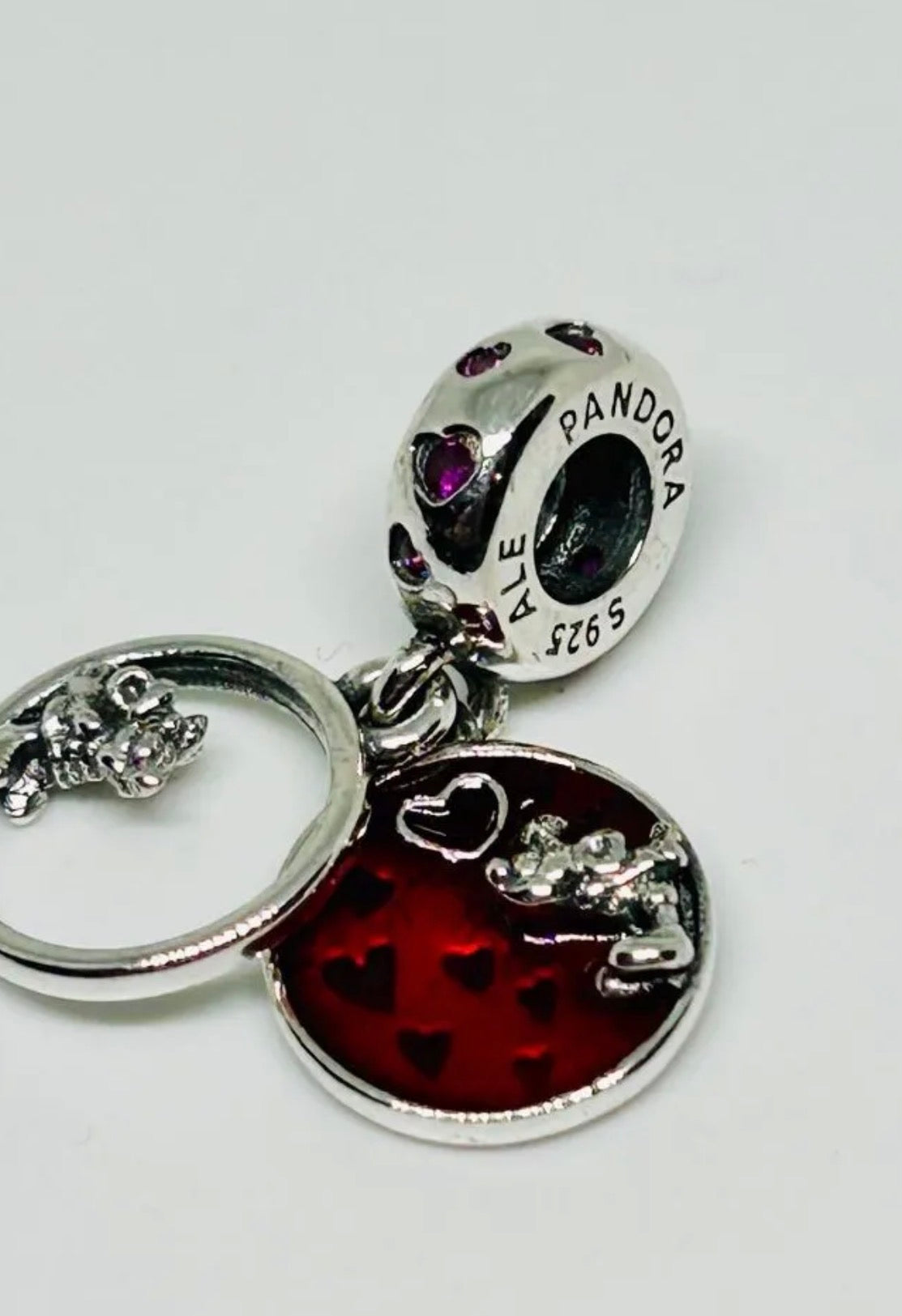 Pandora Disney Mickey Mouse & Minnie Mouse Love and Kisses Dangle Charm