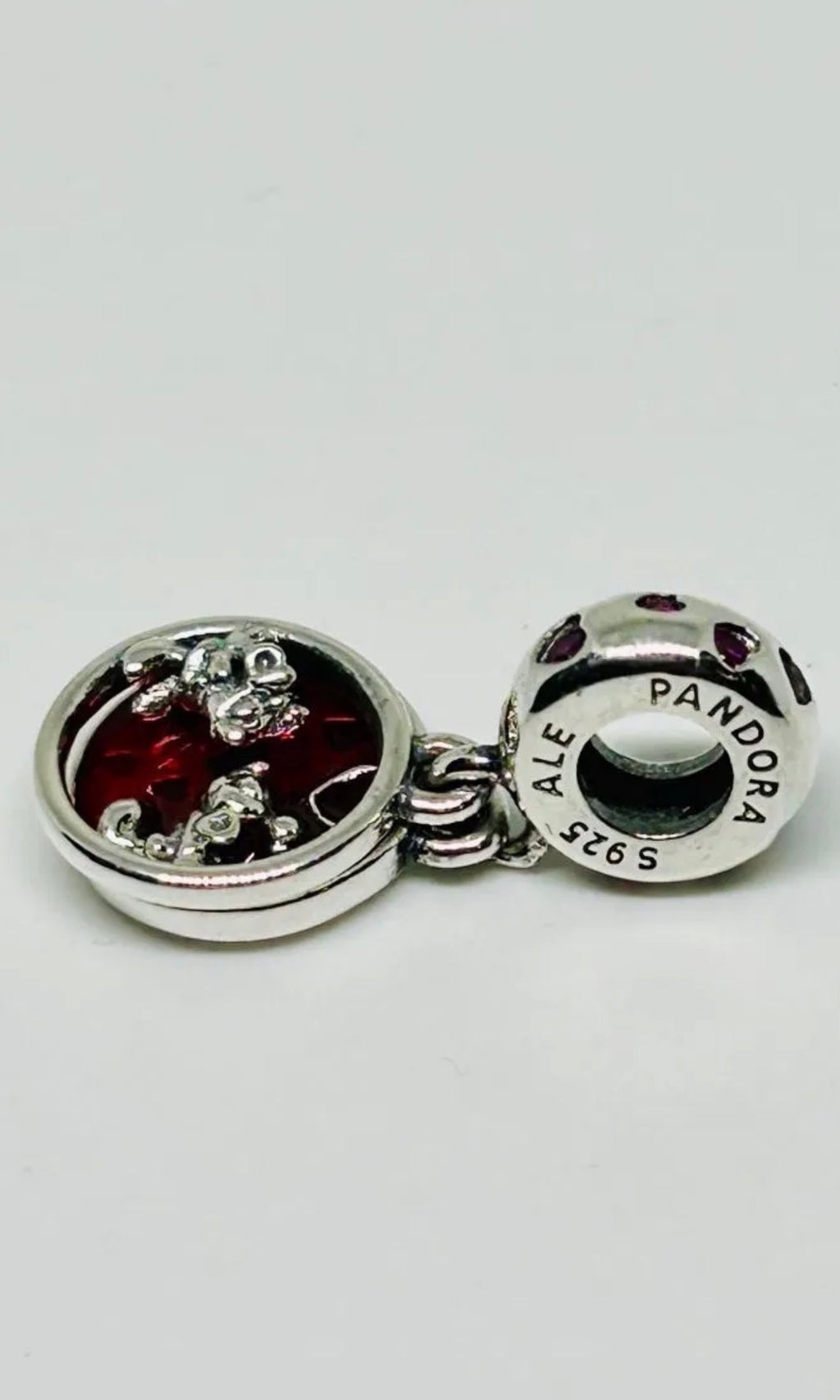 Pandora Disney Mickey Mouse & Minnie Mouse Love and Kisses Dangle Charm