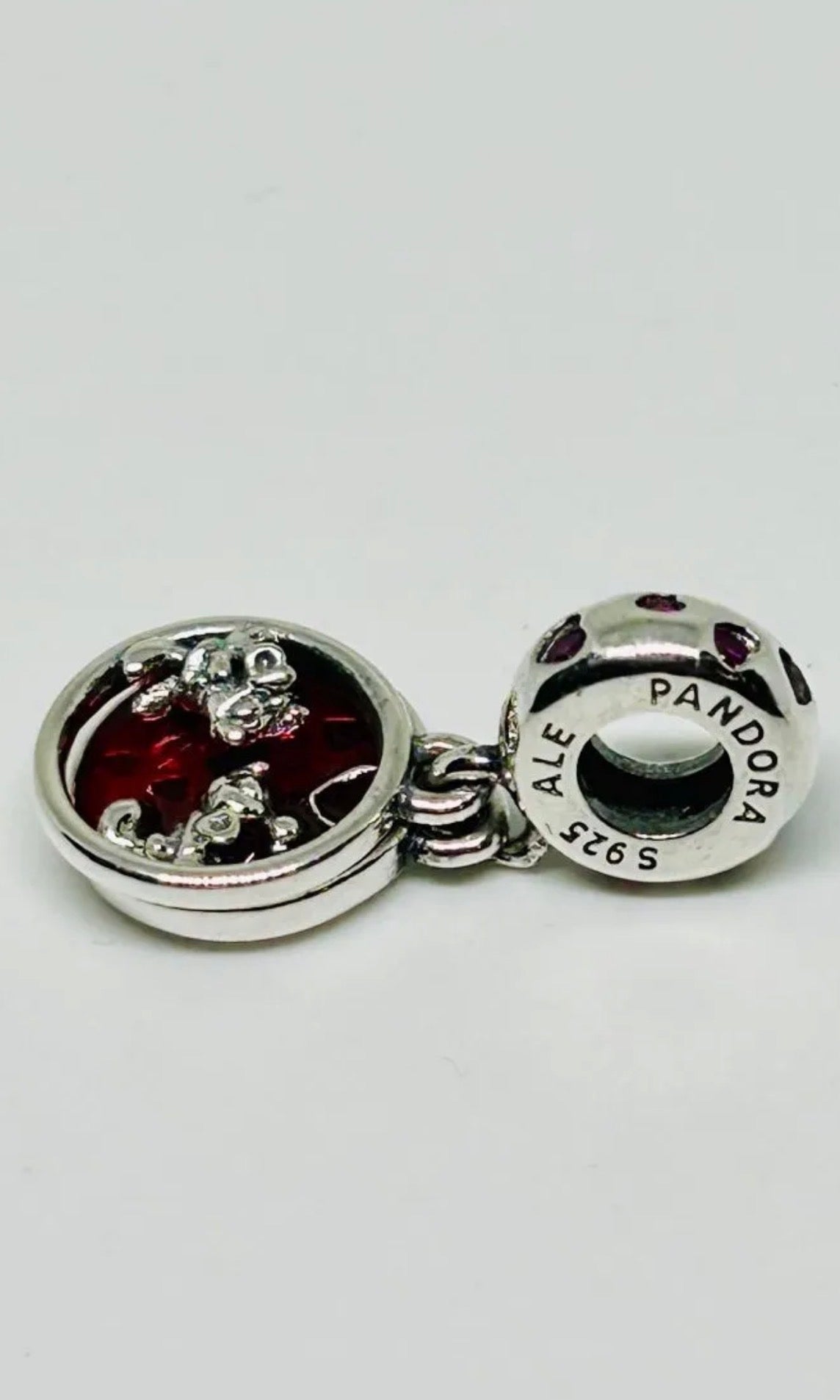 Pandora Disney Mickey Mouse & Minnie Mouse Love and Kisses Dangle Charm
