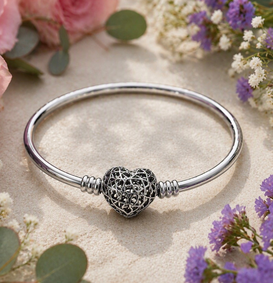 Pandora Celestial Heart Bangle Bracelet 21