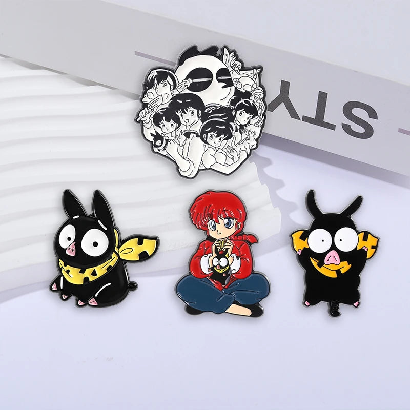 2-8pcs/set Japanese Anime Novel Maomao Enamel Pin Comedy Ugly Women