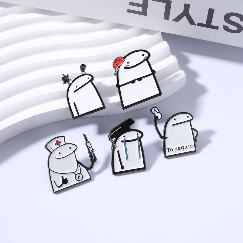 2-8pcs/set Japanese Anime Novel Maomao Enamel Pin Comedy Ugly Women