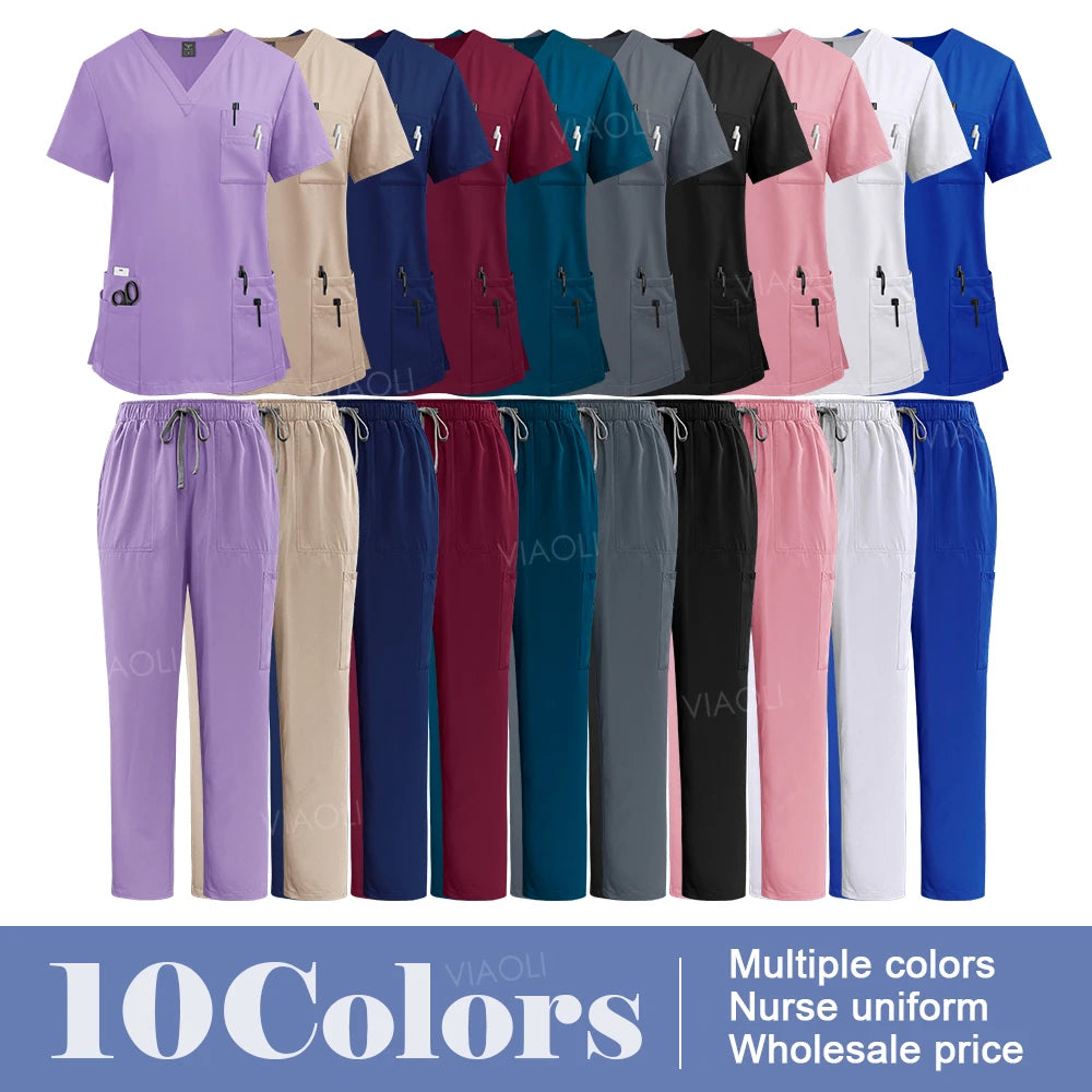 Wholesale Price Medical Suit for Women Surgical Gown Lab Coat with
