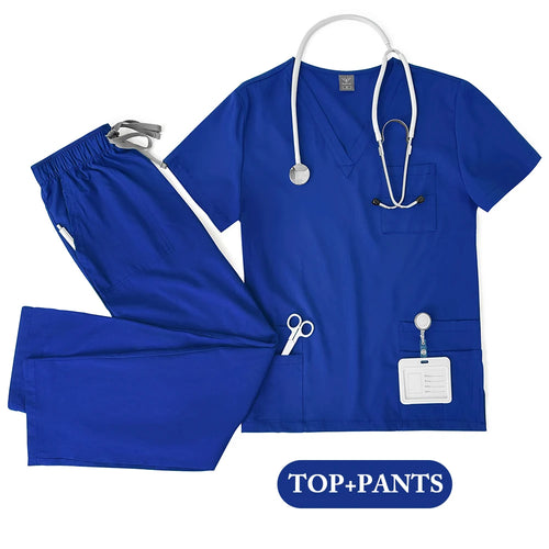 Unisex Medical Uniforms Men Women Nursing Clothes Lab Beauty Costume