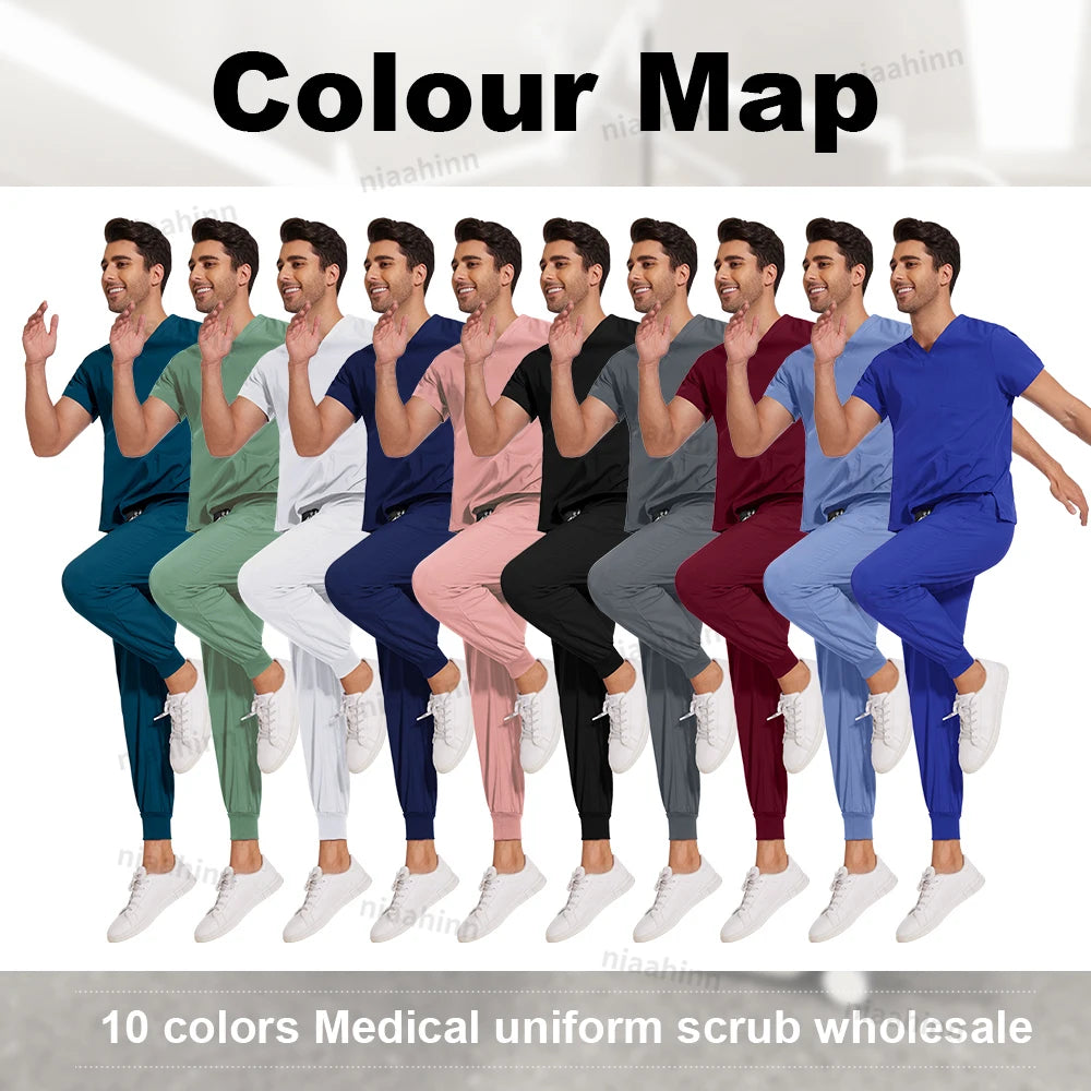 Scrubs Men Women Wholesale Scrubs Uniforms Medical Jogger Set Nurses