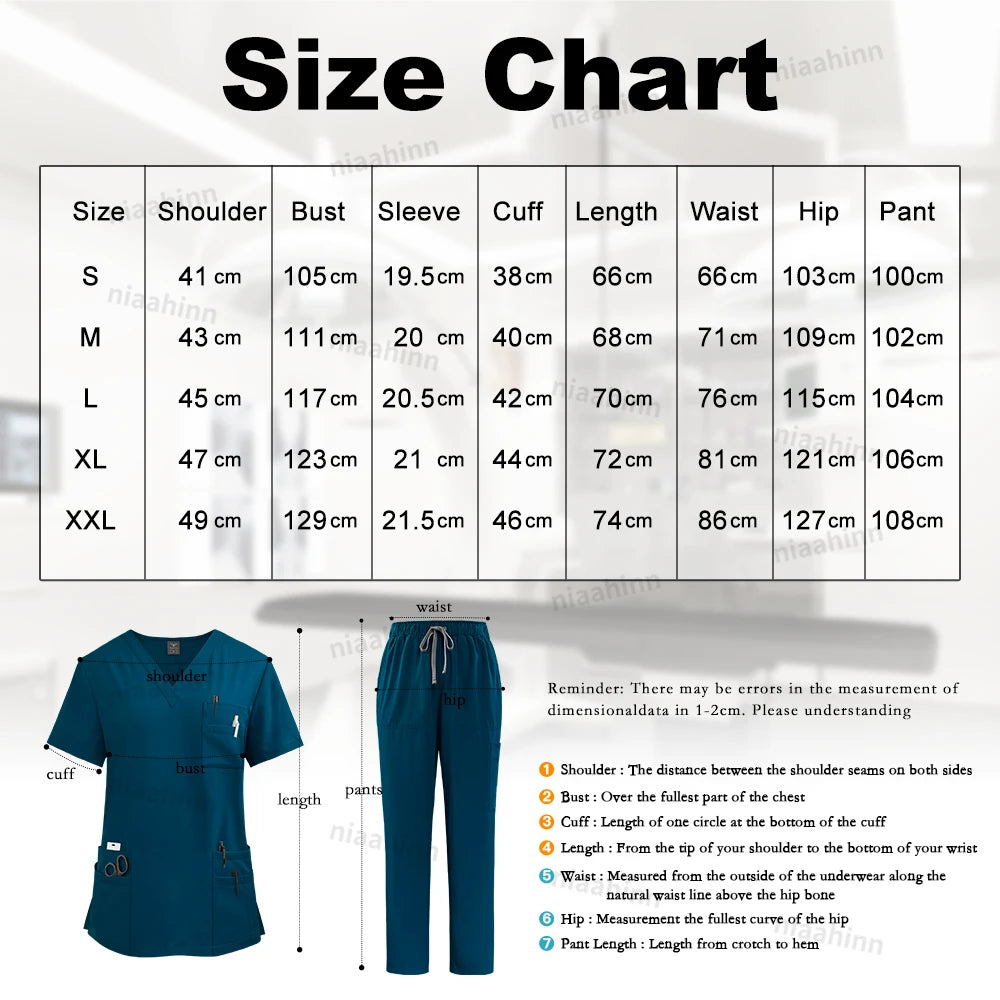 Nursing Scrubs Set  Anti-Wrinkle Medical Surgical Gown Wholesale