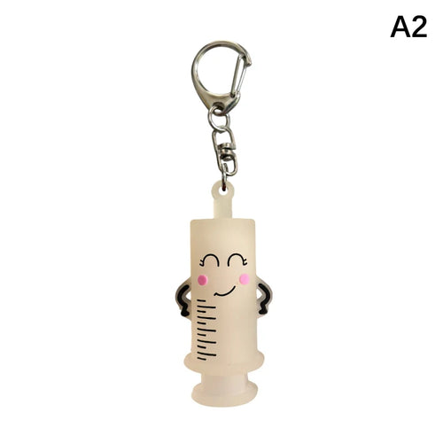 PVC Ampoule Bottle Opener Keychain Syringe-Shaped Cutter Nurse Doctor
