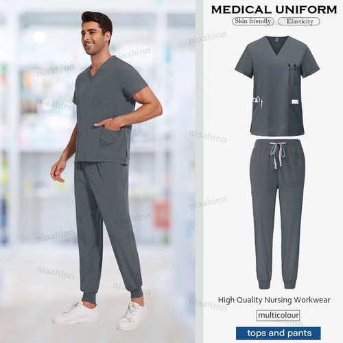Scrubs Men Women Wholesale Scrubs Uniforms Medical Jogger Set Nurses