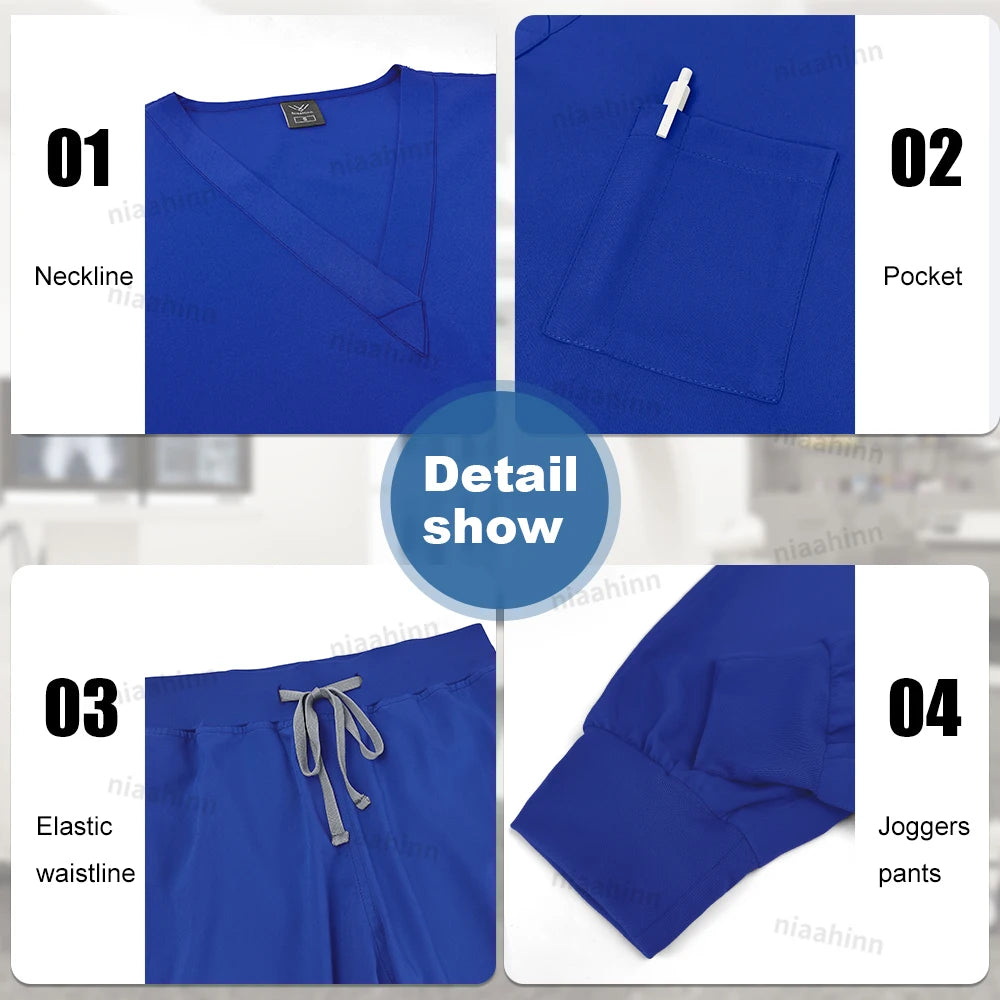 Scrubs Men Women Wholesale Scrubs Uniforms Medical Jogger Set Nurses