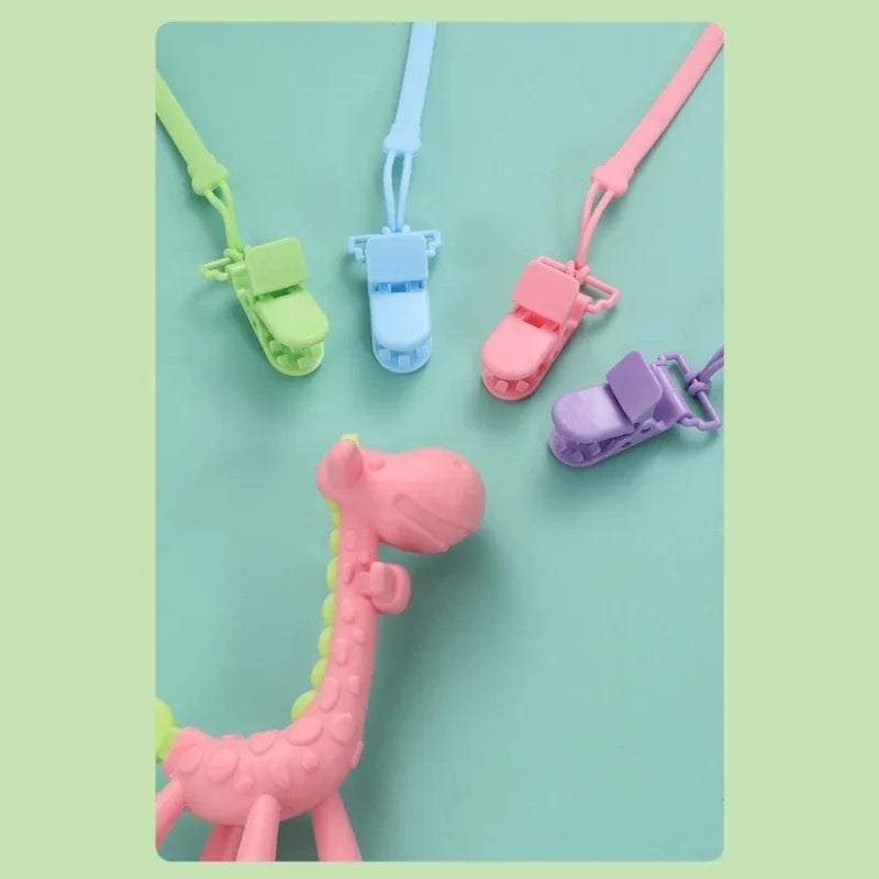 Silicone Chain Fastened Strap for Baby Pacifier Teething Clip Newborn
