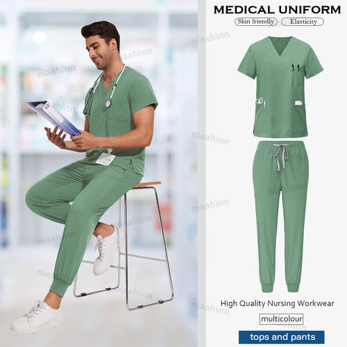 Scrubs Men Women Wholesale Scrubs Uniforms Medical Jogger Set Nurses