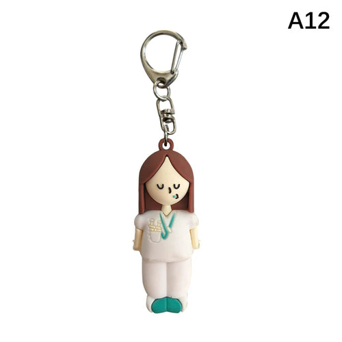 PVC Ampoule Bottle Opener Keychain Syringe-Shaped Cutter Nurse Doctor