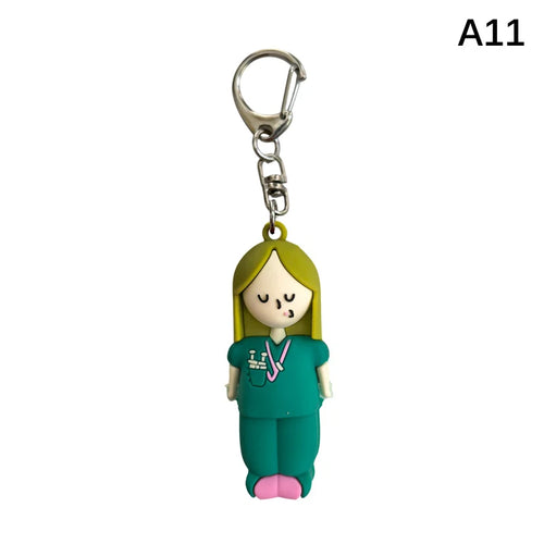 PVC Ampoule Bottle Opener Keychain Syringe-Shaped Cutter Nurse Doctor