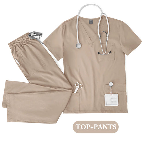Unisex Medical Uniforms Men Women Nursing Clothes Lab Beauty Costume