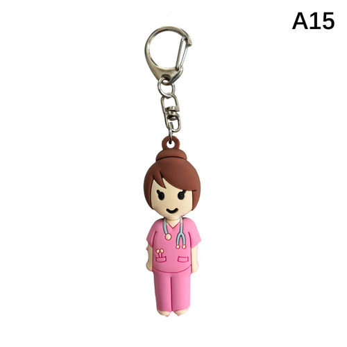 PVC Ampoule Bottle Opener Keychain Syringe-Shaped Cutter Nurse Doctor