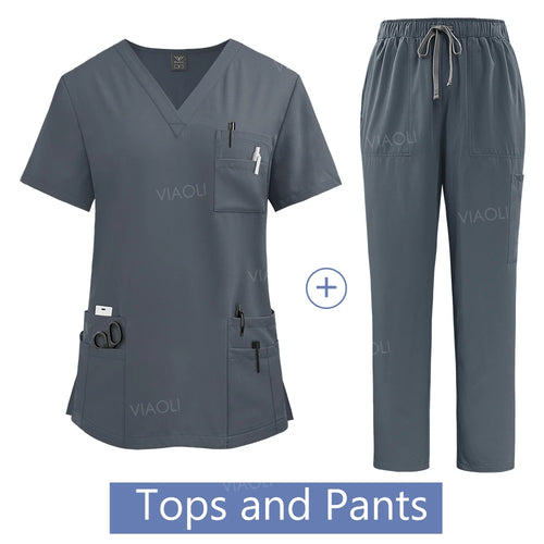 Wholesale Price Medical Suit for Women Surgical Gown Lab Coat with
