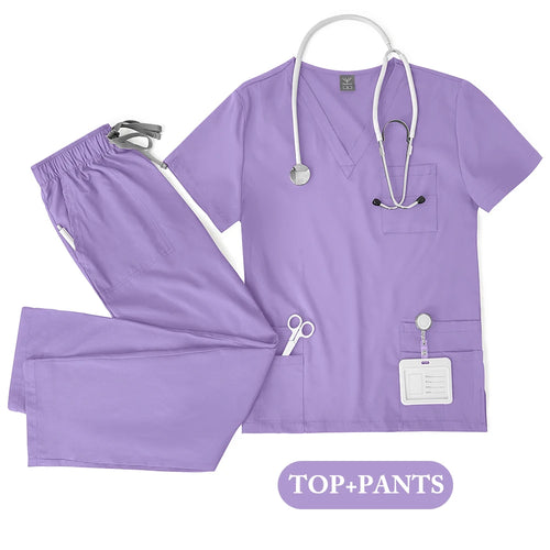 Unisex Medical Uniforms Men Women Nursing Clothes Lab Beauty Costume