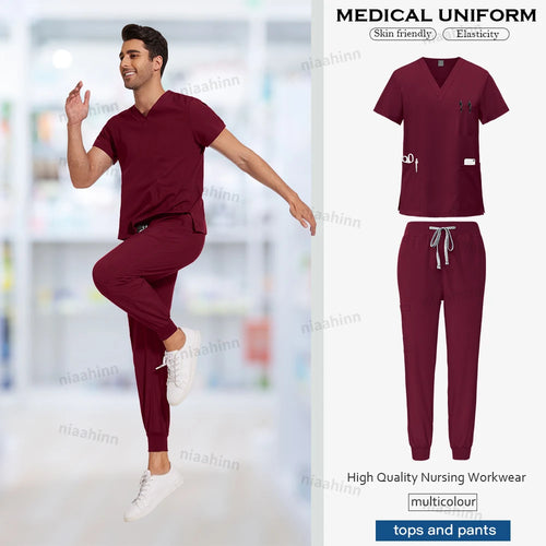 Scrubs Men Women Wholesale Scrubs Uniforms Medical Jogger Set Nurses