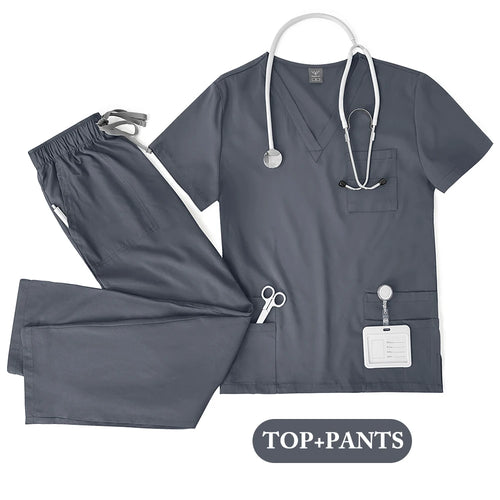 Unisex Medical Uniforms Men Women Nursing Clothes Lab Beauty Costume