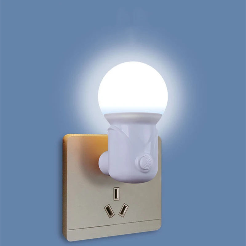 LED Night Lights EU/US Plug 2-color Dimmering Lamp Eye Protection Baby