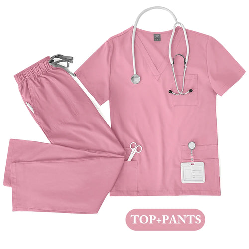 Unisex Medical Uniforms Men Women Nursing Clothes Lab Beauty Costume