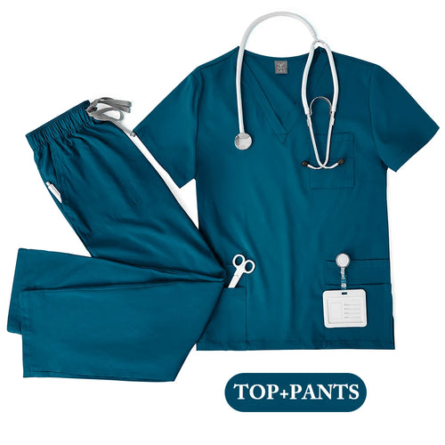 Unisex Medical Uniforms Men Women Nursing Clothes Lab Beauty Costume