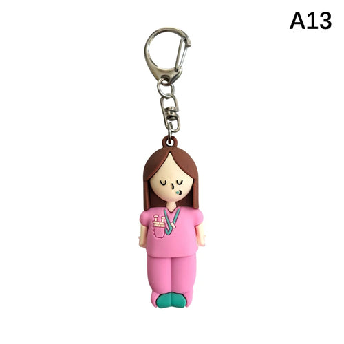 PVC Ampoule Bottle Opener Keychain Syringe-Shaped Cutter Nurse Doctor