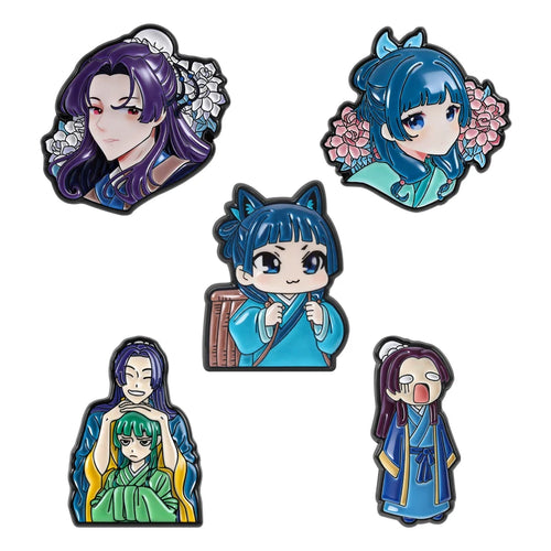 2-8pcs/set Japanese Anime Novel Maomao Enamel Pin Comedy Ugly Women