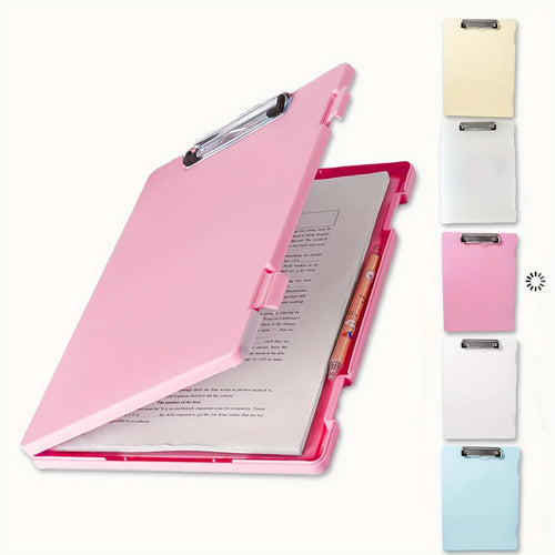 Portable A4 Nursing Clip File Plastic File Box Clipboard with Storage