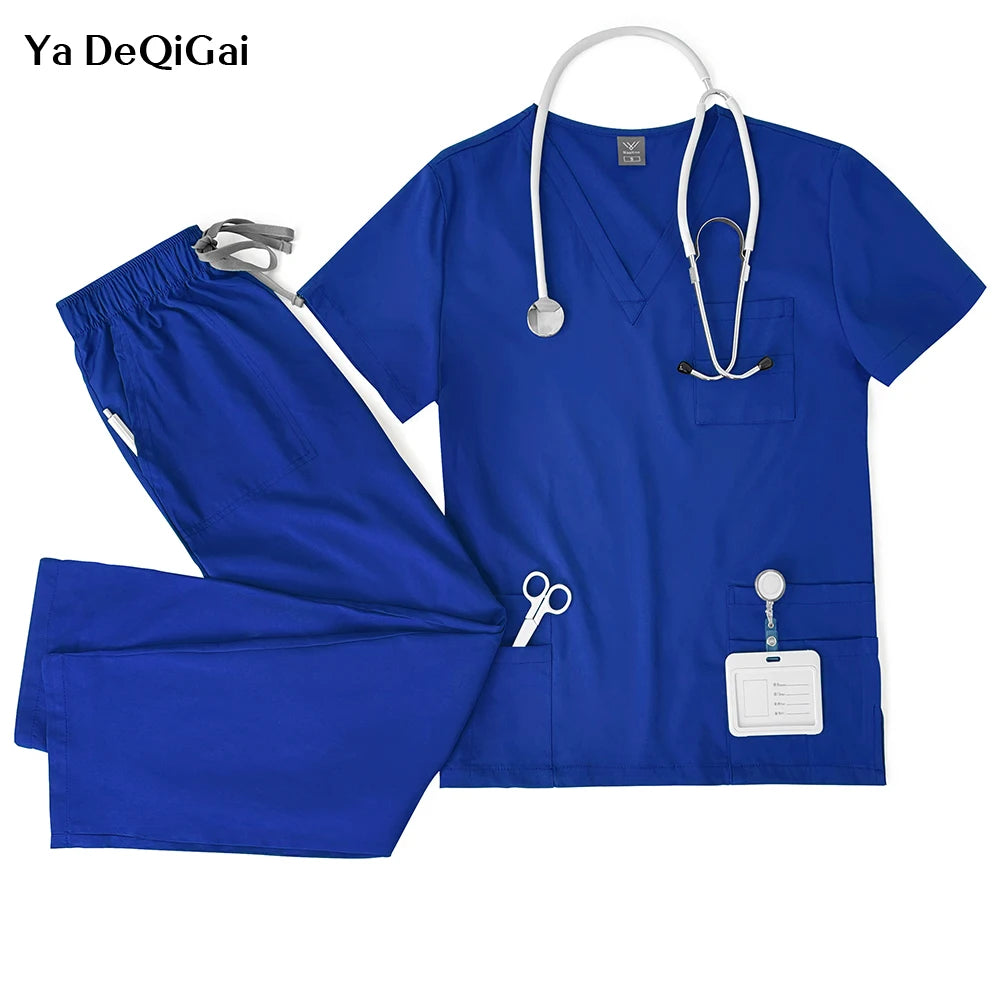 Unisex Medical Uniforms Men Women Nursing Clothes Lab Beauty Costume