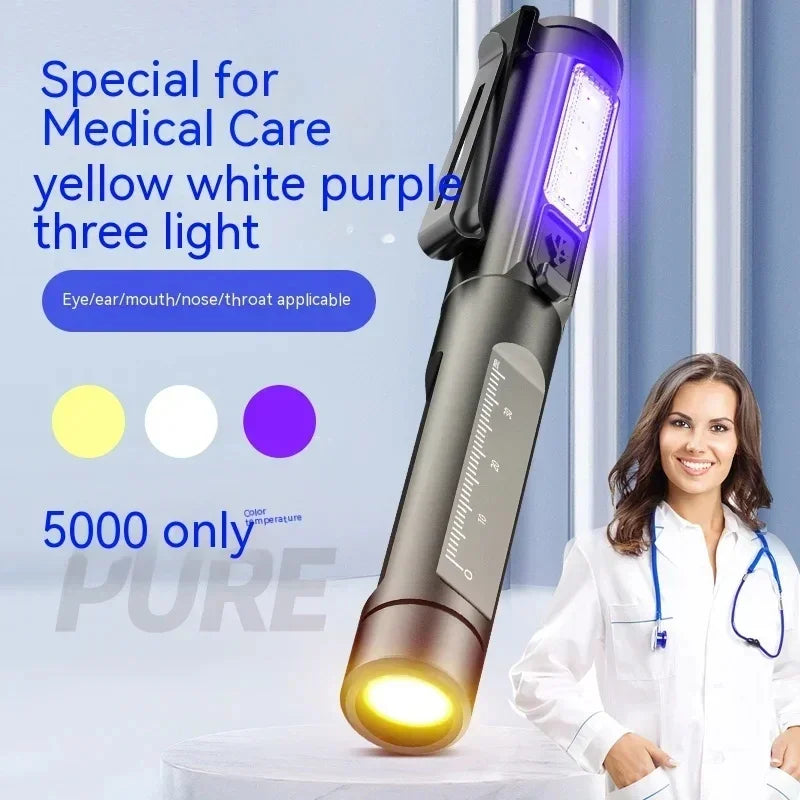 Professional Medical Pen Light Handy Rechargeable LED Flashlight First