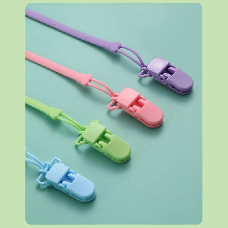 Silicone Chain Fastened Strap for Baby Pacifier Teething Clip Newborn
