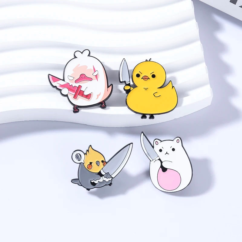 2-8pcs/set Japanese Anime Novel Maomao Enamel Pin Comedy Ugly Women