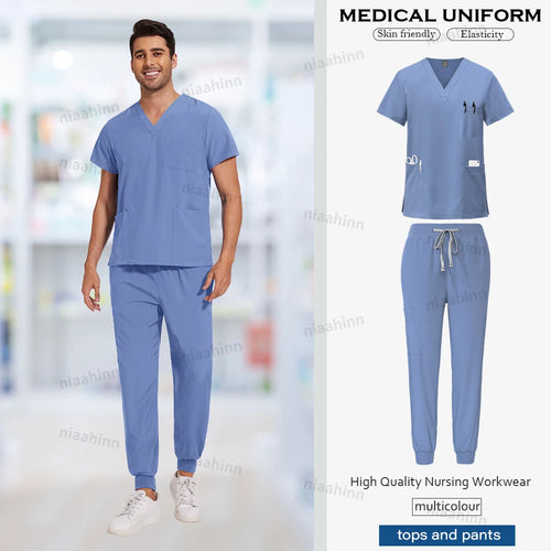 Scrubs Men Women Wholesale Scrubs Uniforms Medical Jogger Set Nurses